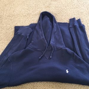 Blue polo hoodie